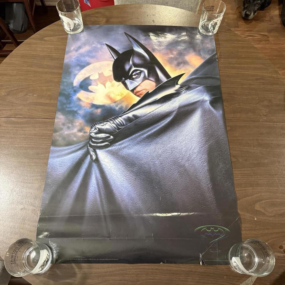 Batman Forever Movie Poster Val Kilmer Nicole Kidman 1995 DS *Hollywood Posters*